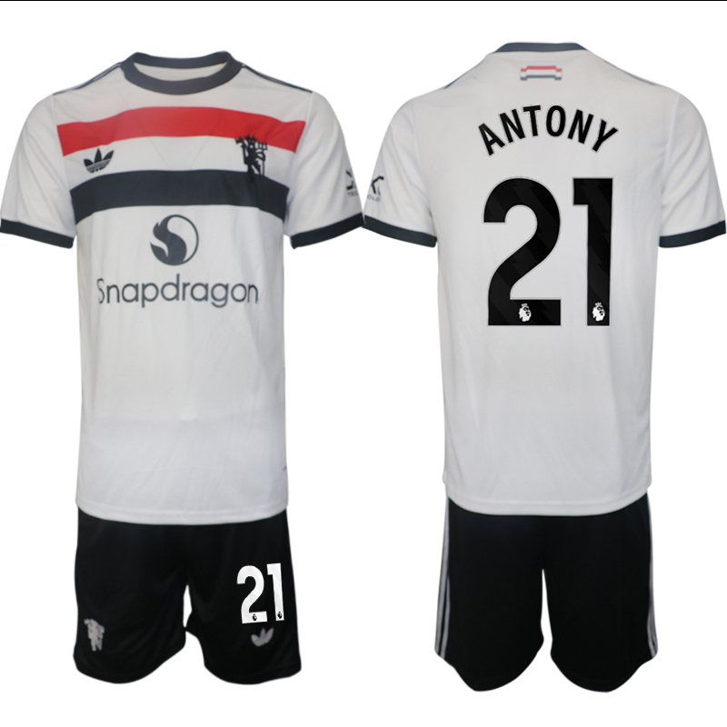 Men 2024-2025 Club Manchester United away white #21 Soccer Jersey->manchester united jersey->Soccer Club Jersey